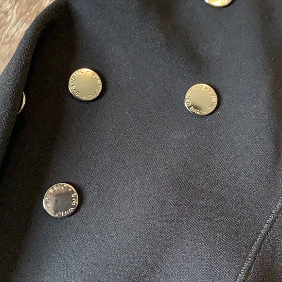 Eva Varro Black Studded Wrinkle Free Zippered Coat - Picture 2 of 6